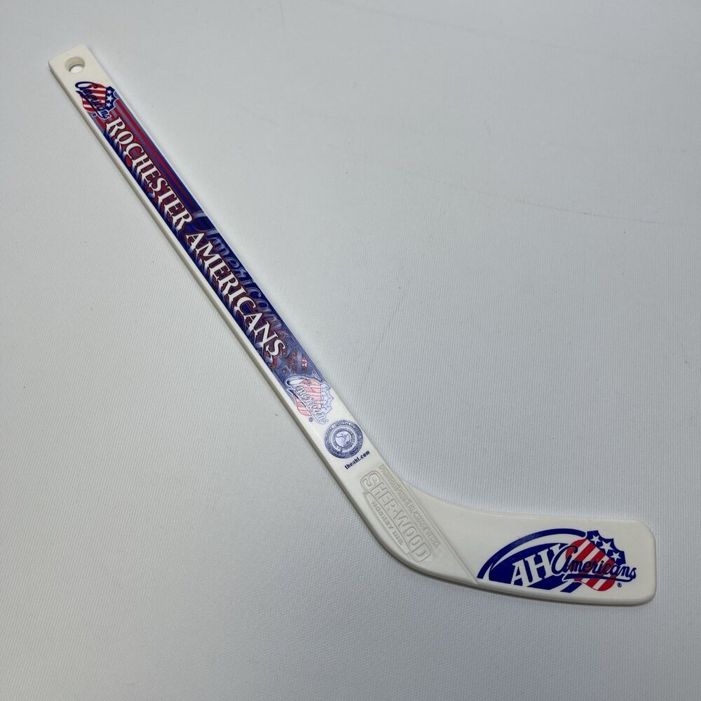 AHL Official Rochester Americans Mini Hockey Stick USA White Sher-Wood NEW